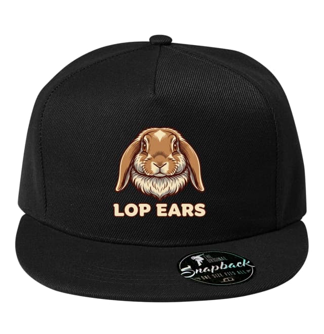 Snapback Roztomilý Lop Ears Králík Hřejivý Maskot A Vintage Logo