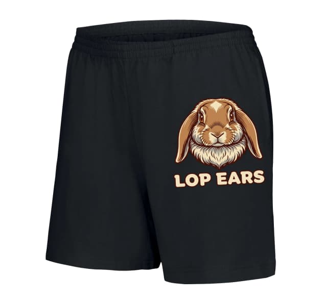 Dámské šortky Roztomilý Lop Ears Králík Hřejivý Maskot A Vintage Logo