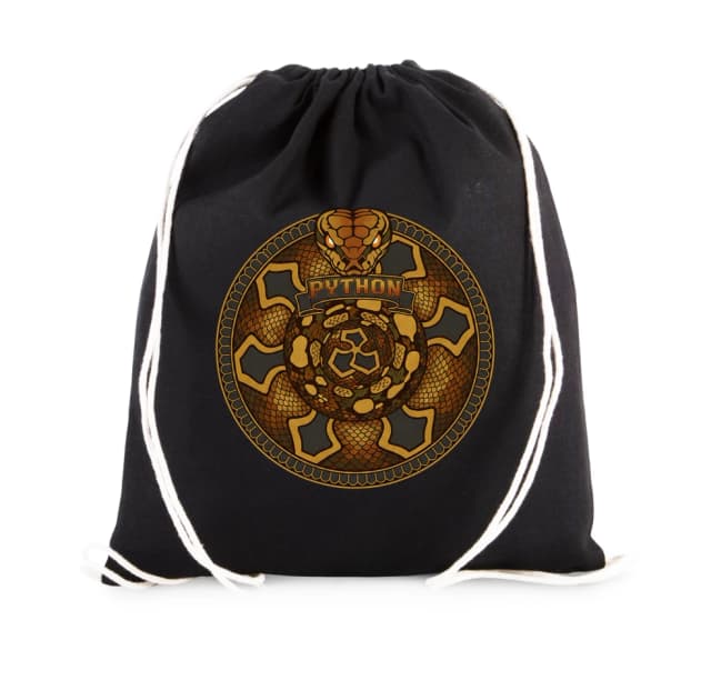 Vak na záda Zlatá Mandala Ball Python Královský Plazí Štít A Ornamentální Síla