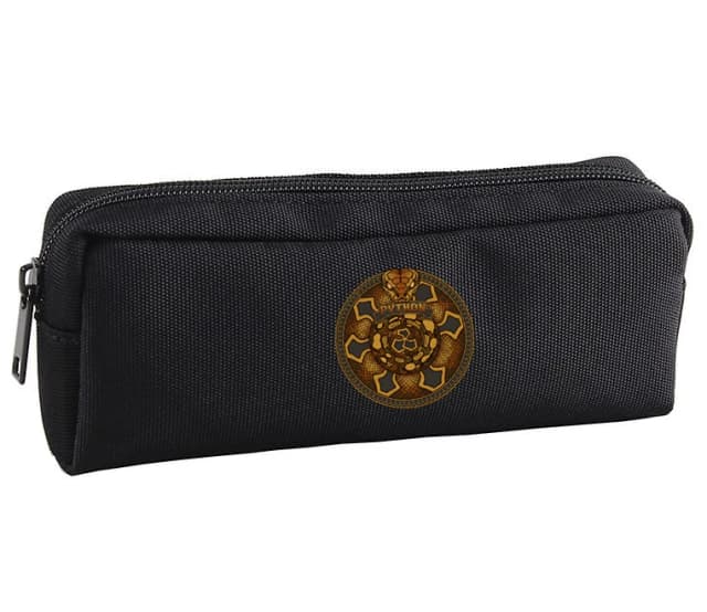 Školní penál Zlatá Mandala Ball Python Královský Plazí Štít A Ornamentální Síla