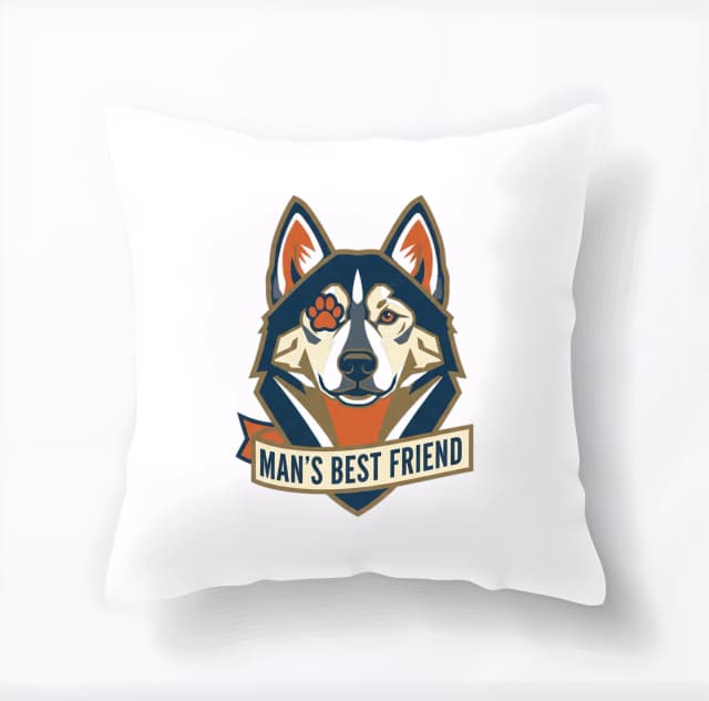 Polštář Tlapka Přes Oko Sibiřský Husky  Věrný Strážce A Přítel