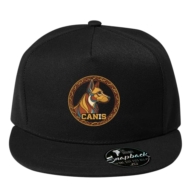 Snapback Keltský Canis Stylizovaný Vlk V Zlatém Ozdobném Kruhu