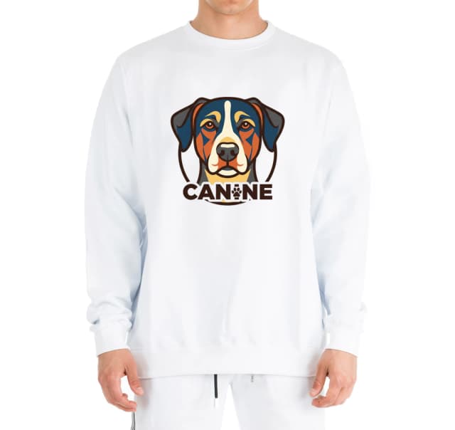 Mikina bez kapuce Moderní Barevný Psí Portrét Canine Osobité Logo Pro Milovníky
