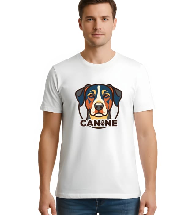 Pánské tričko Moderní Barevný Psí Portrét Canine Osobité Logo Pro Milovníky