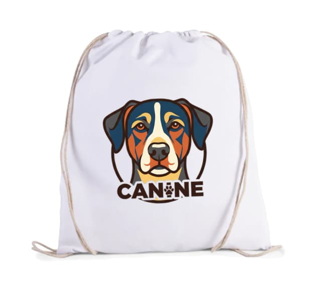 Vak na záda Moderní Barevný Psí Portrét Canine Osobité Logo Pro Milovníky