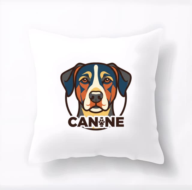 Polštář Moderní Barevný Psí Portrét Canine Osobité Logo Pro Milovníky