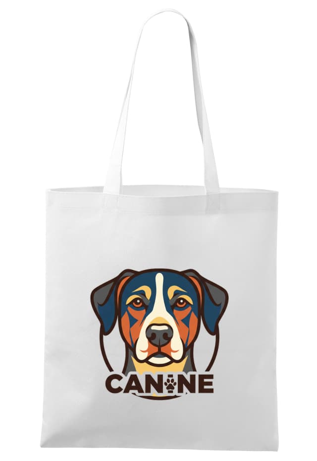 Nákupní taška Moderní Barevný Psí Portrét Canine Osobité Logo Pro Milovníky