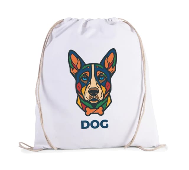 Vak na záda Barevný Geometrický Portrét Dog Moderní Abstraktní Psí Styl
