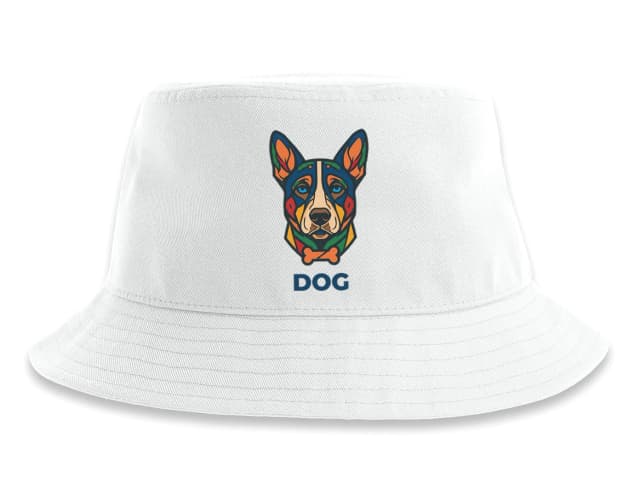 Klobouček Barevný Geometrický Portrét Dog Moderní Abstraktní Psí Styl