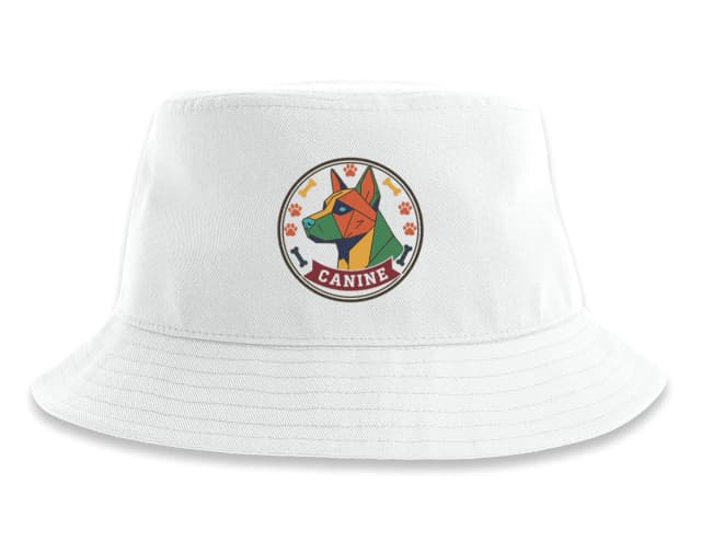 Klobouček Barevný Geometrický Psí Odznáček Canine Moderní Logo S Tlapkami A Kostmi