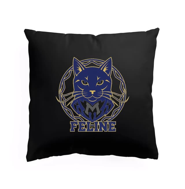 Polštář Feline Zlatá Heraldická Embléma Královské Noční Kočky