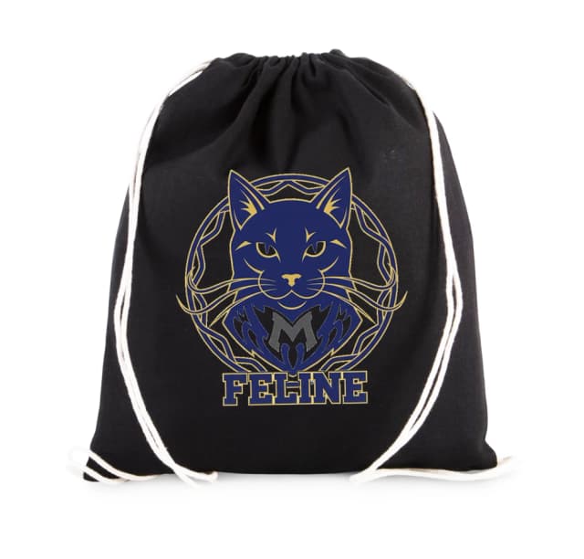 Vak na záda Feline Zlatá Heraldická Embléma Královské Noční Kočky
