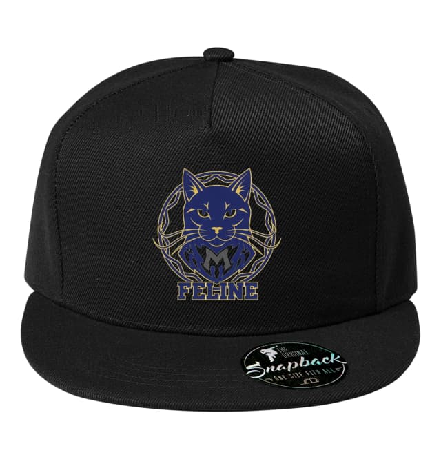 Snapback Feline Zlatá Heraldická Embléma Královské Noční Kočky