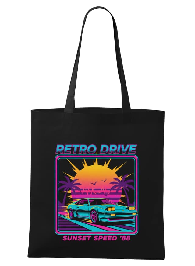 Nákupní taška Nekonečný Retro Drive Západ Slunce Palmy A Rychlost 88