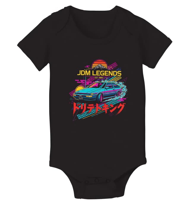 Dětské body Jdm Legends Retro Drift Králové Driftu Ae86 Mt Fuji Neonový Kouř