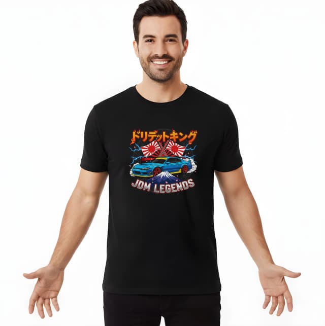 Pánské tričko Driftový Král Jdm Legends Síla Fuji Rychlost A Oheň