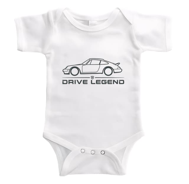 Dětské body Legenda Za Volantem Porsche Silueta V Minimalistickém Stylu Pro Řidiče