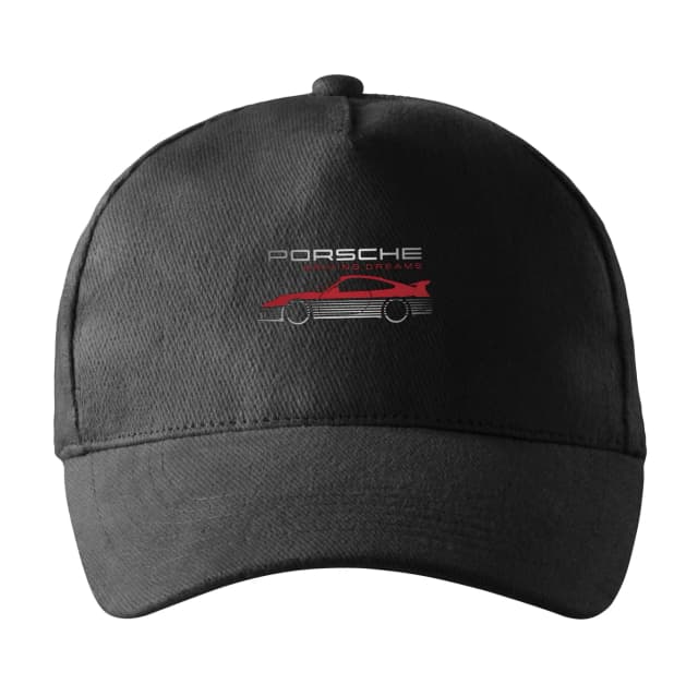 Kšiltovka Porsche Silueta Minimalistický Retro Sportovní Design Pro Řidičské Sny