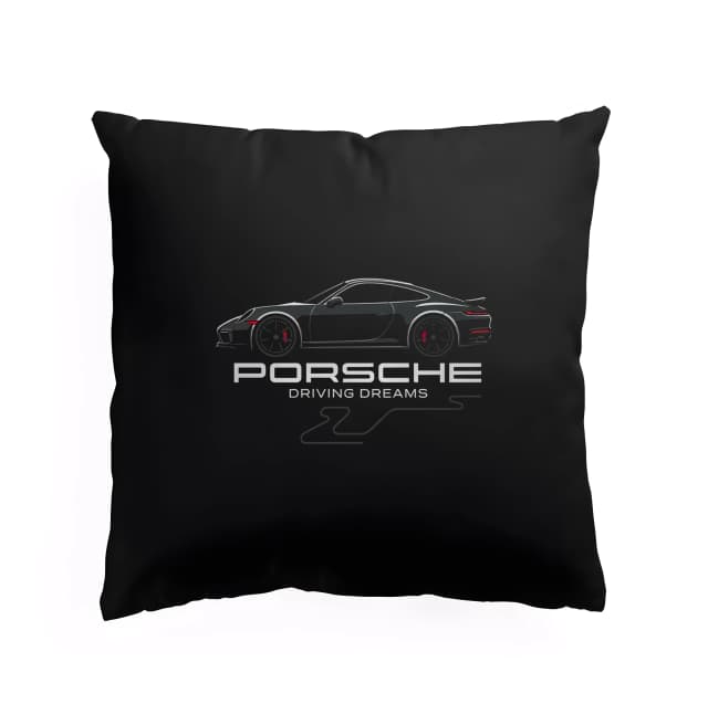 Polštář Porsche Noční Silueta Minimalistická Elegance Řidičských Snů