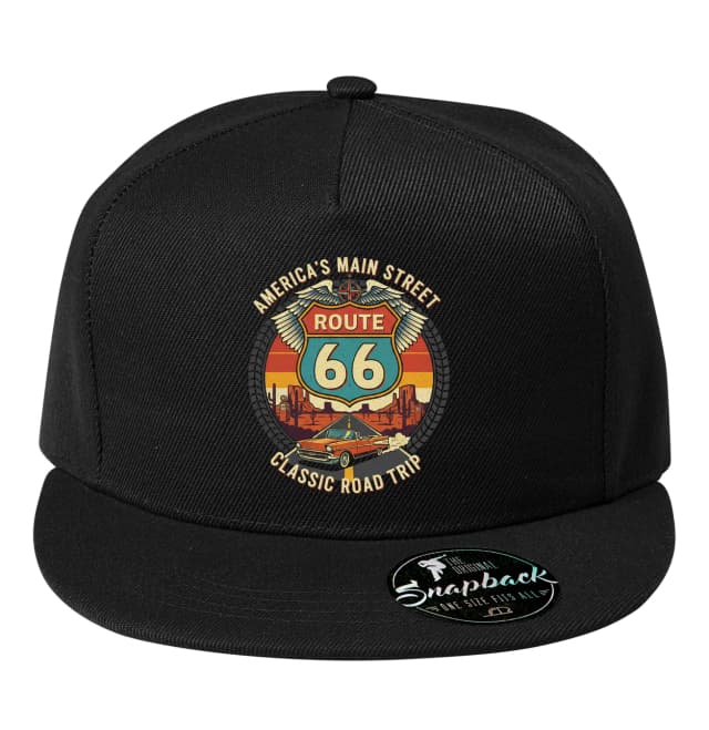 Snapback Legendární Route 66 Klasický Americký Retro Road Trip Na Cestě Snů