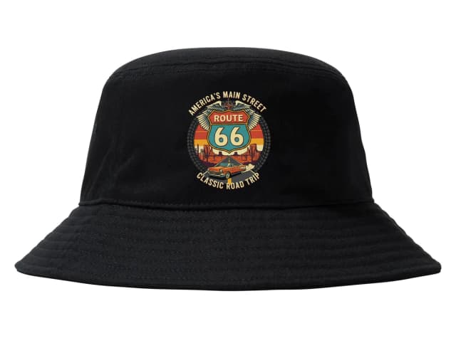 Klobouček Legendární Route 66 Klasický Americký Retro Road Trip Na Cestě Snů