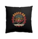 Polštář Route 66 Klasický Road Trip Retro Jízda Pouští A Západem Slunce