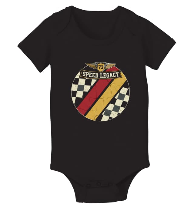 Dětské body Dědictví Rychlosti Speed Legacy Retro Závodní Pruhy A Šachovnice
