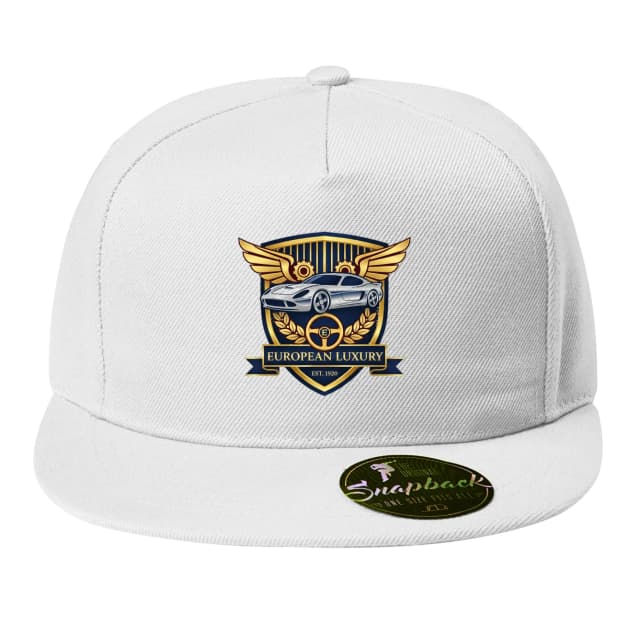 Snapback Emblém European Luxury Zlaté Křídla Sportovní Vůz A Vavřínová Sláva