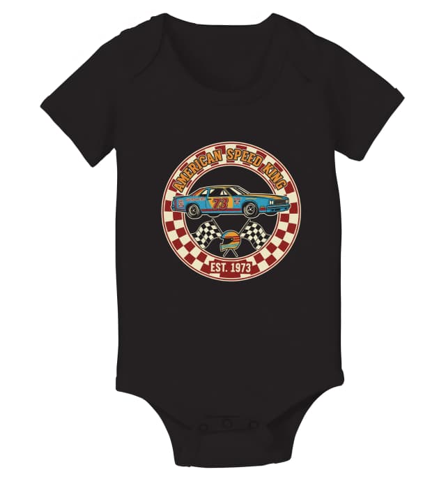 Dětské body Retro Nascar Král Americké Rychlosti Od Roku 1973