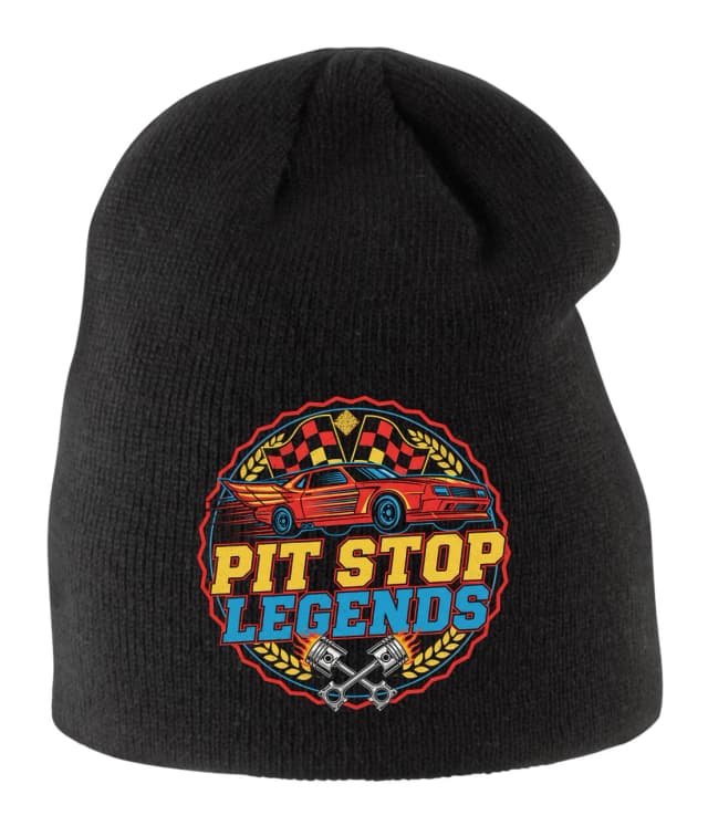 Dětská zimní čepice Pit Stop Legends Retro Závodní Vášeň A Oheň Pístů