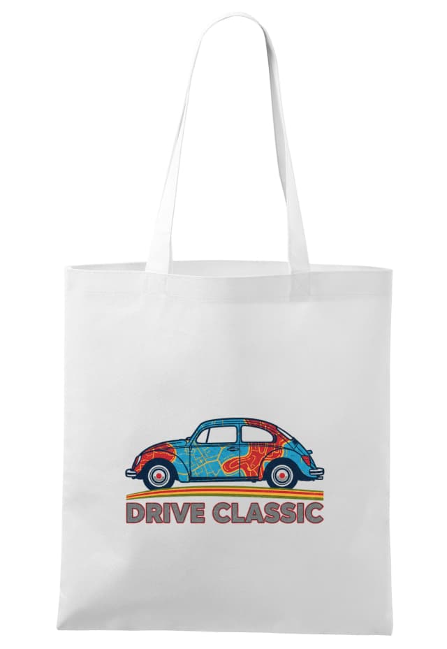 Nákupní taška Klasický Brouk V Mapových Barvách Drive Classic Retro Silueta