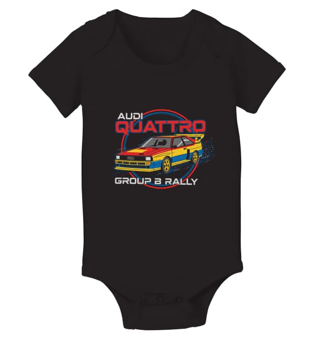 Dětské body Závodní Legenda Audi Quattro Group B Řev Motorů V Retro Stylu