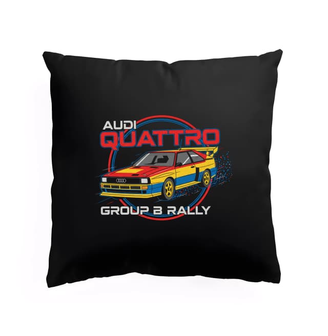 Polštář Závodní Legenda Audi Quattro Group B Řev Motorů V Retro Stylu