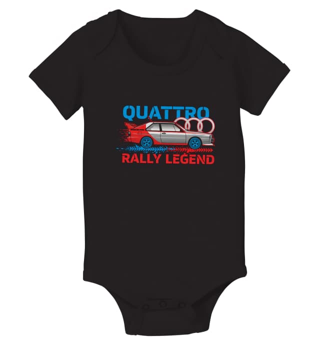 Dětské body Ikonické Quattro Rallyová Legenda V Retro Stylu S Turbo Duší