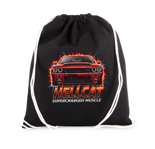 Vak na záda Hellcat Supercharged Muscle Pekelný Řev Plameny A Nekonečná Rychlost