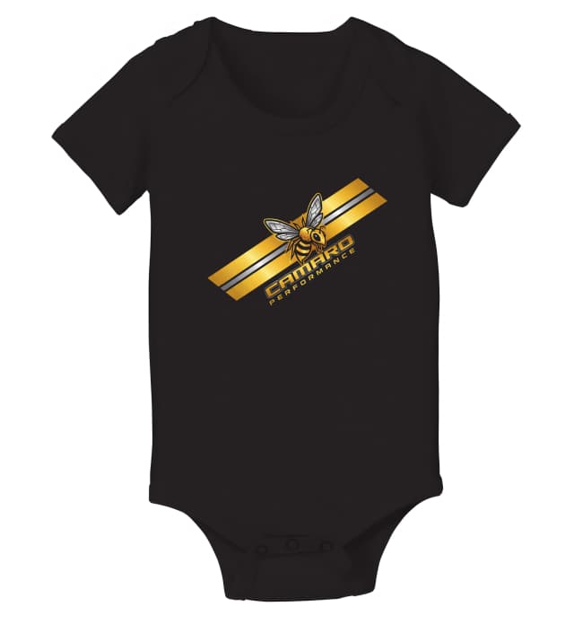 Dětské body Zlatý Bumblebee Camaro Výkonnostní Pruh A Emblém Pro Nadšence