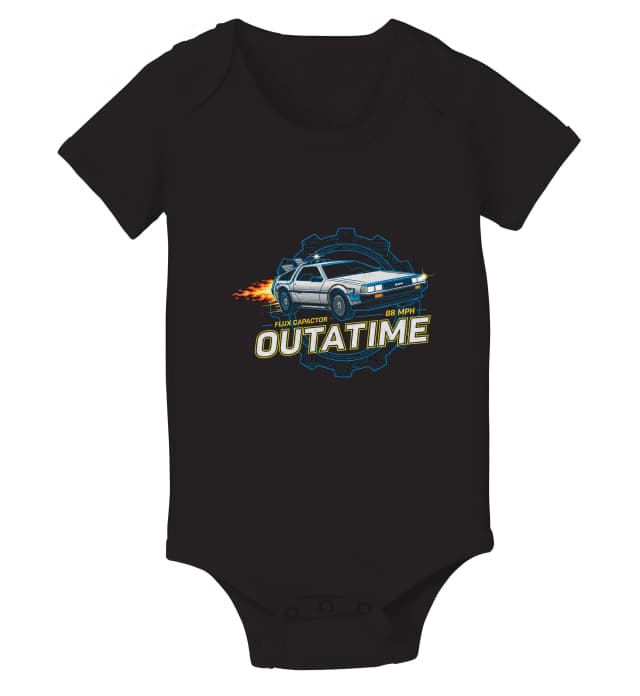 Dětské body Flux Capacitor Návrat V Čase S Deloreanem Outatime