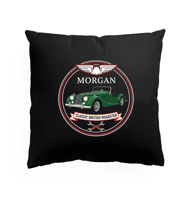 Polštář Morgan Klasický Britský Roadster Zelený Vintage Kabriolet S Křídly