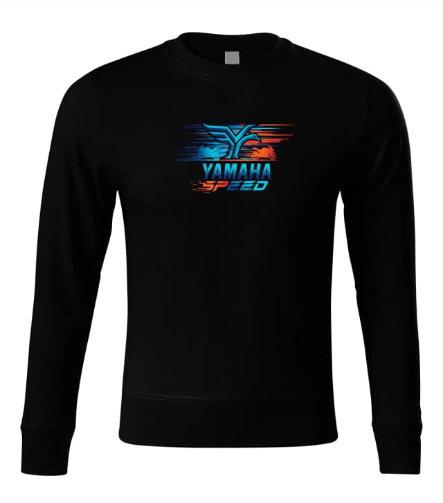Mikina bez kapuce Yamaha Speed Noční Orel Rychlosti A Adrenalinový Sprint Na Dvou Kolech