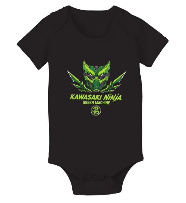Dětské body Kawasaki Ninja Zelený Drak Mechanické Síly A Nindža Estetiky