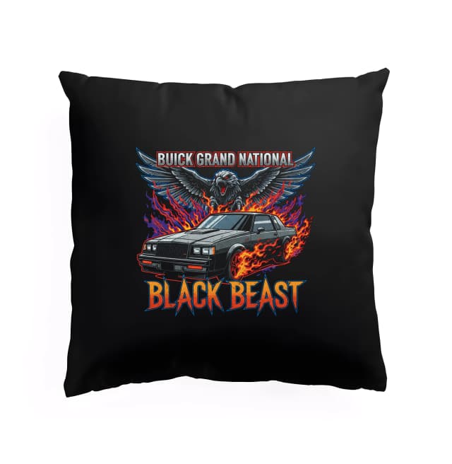 Polštář Buick Grand National Černá Bestie V Plamenech S Divokým Orlem