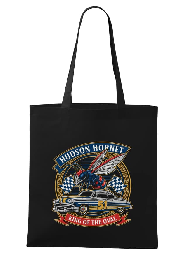 Nákupní taška Hudson Hornet Král Oválu Retro Sršeň A Závodní Legenda