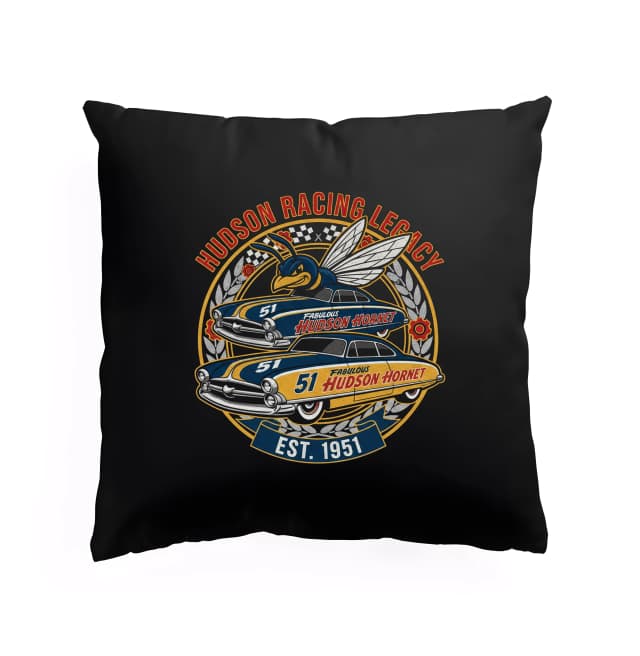 Polštář Hudson Hornet  Retro Závodní Dědictví Legendární Šampion Z Roku 1951