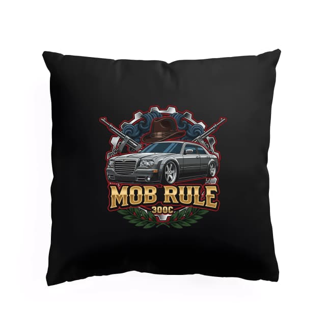 Polštář Gangsterská Síla Chrysler 300c Mob Rule Retro Klobouk Fedora A Samopaly