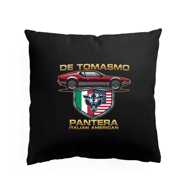 Polštář Italskoamerická Ikona De Tomaso Pantera  Divoká Červená Síla A Styl