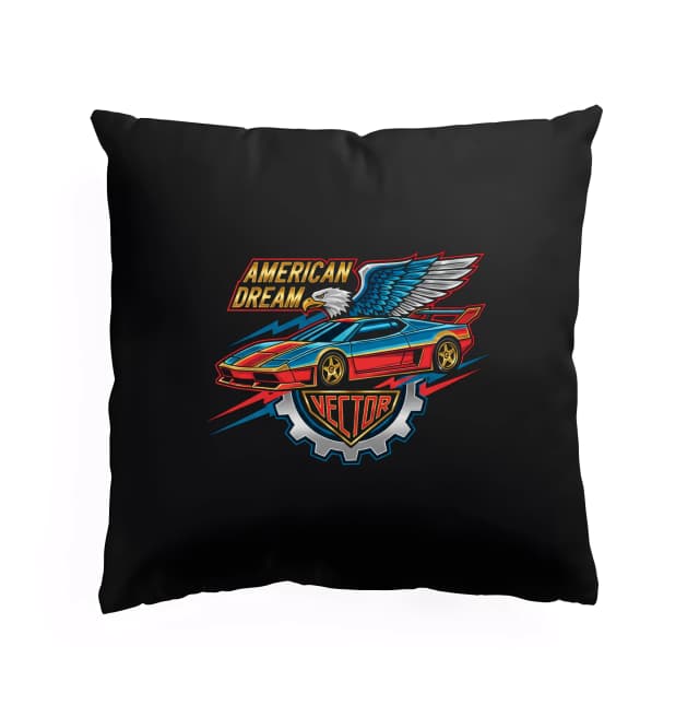 Polštář Orlí Křídla Rychlosti American Dream Supercar Retro
