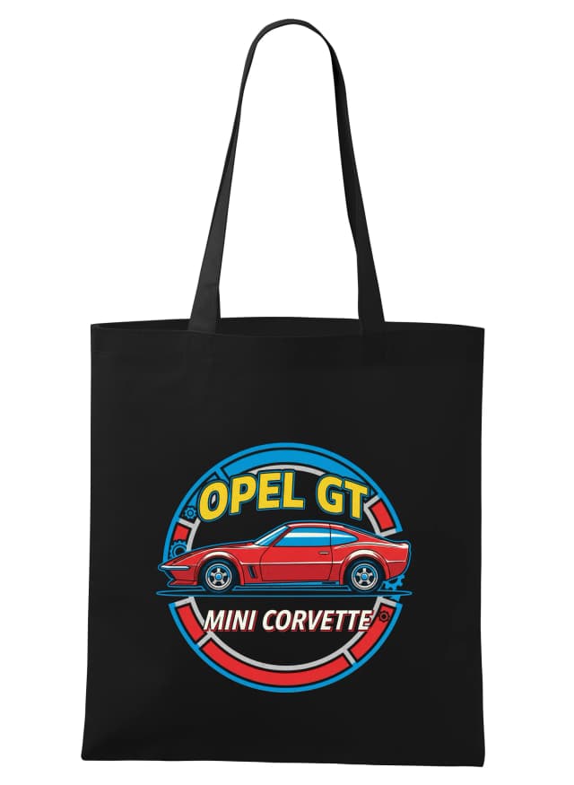 Nákupní taška Retro Emblém Opel Gt  Mini Corvette Kultovní Sportovní Ikona