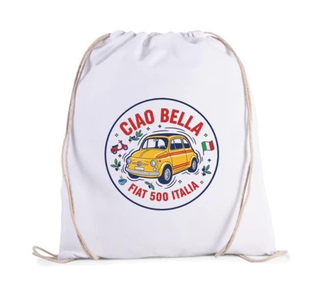 Vak na záda Ciao Bella Kouzlo Fiat 500 Italský Retro Šarm Espresso A Vespa