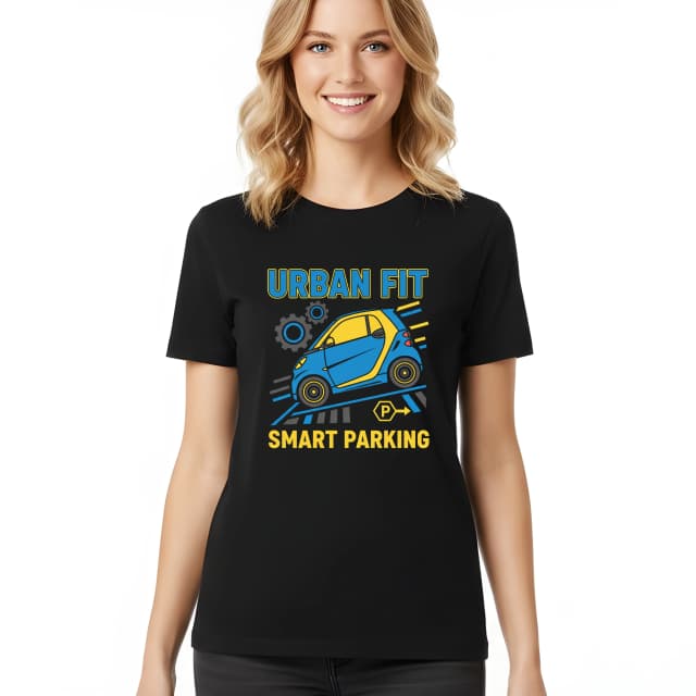 Dámské tričko Chytré Parkování Smart Pro Městské Kompaktní Vozy A Fanoušky Urban Fit