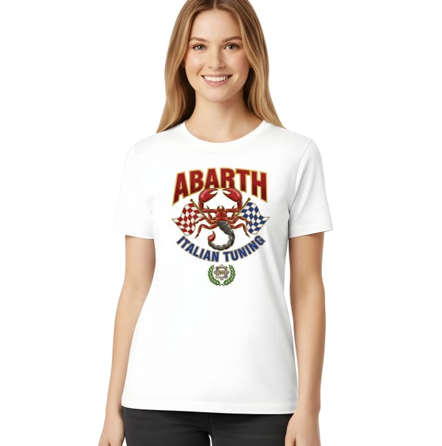 Dámské tričko Legendární Abarth Štíří Síla Italian Tuning A Retro Vášeň